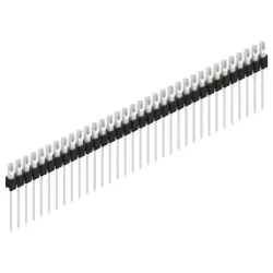 Pin header, 34 pole, pitch 2.54 mm, straight, black, MK 10 34 Z