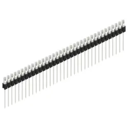 Pin header, 35 pole, pitch 2.54 mm, straight, black, MK 10 35 Z