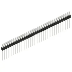 Pin header, 37 pole, pitch 2.54 mm, straight, black, MK 10 37 Z