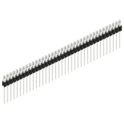 Pin header, 37 pole, pitch 2.54 mm, straight, black, MK 10 37 Z - 1