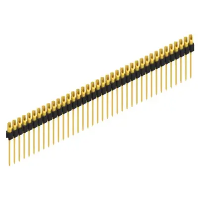 Pin header, 38 pole, pitch 2.54 mm, straight, black, MK 10 38 G - 1