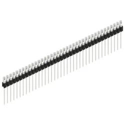 Pin header, 38 pole, pitch 2.54 mm, straight, black, MK 10 38 Z