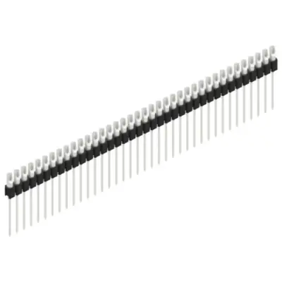 Pin header, 38 pole, pitch 2.54 mm, straight, black, MK 10 38 Z - 1