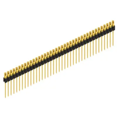 Pin header, 39 pole, pitch 2.54 mm, straight, black, MK 10 39 G - 1