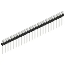 Pin header, 39 pole, pitch 2.54 mm, straight, black, MK 10 39 Z