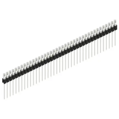 Pin header, 39 pole, pitch 2.54 mm, straight, black, MK 10 39 Z - 1