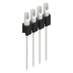 Pin header, 4 pole, pitch 2.54 mm, straight, black, MK 10 4 Z