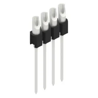 Pin header, 4 pole, pitch 2.54 mm, straight, black, MK 10 4 Z - 1
