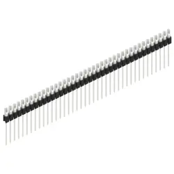 Pin header, 40 pole, pitch 2.54 mm, straight, black, MK 10 40 Z