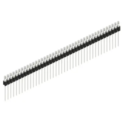 Pin header, 41 pole, pitch 2.54 mm, straight, black, MK 10 41 Z - 1