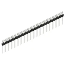 Pin header, 42 pole, pitch 2.54 mm, straight, black, MK 10 42 Z