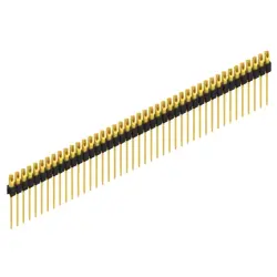 Pin header, 43 pole, pitch 2.54 mm, straight, black, MK 10 43 G