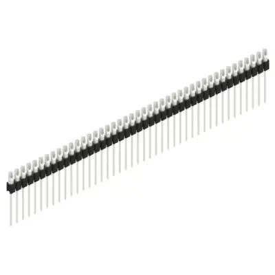 Pin header, 43 pole, pitch 2.54 mm, straight, black, MK 10 43 Z - 1