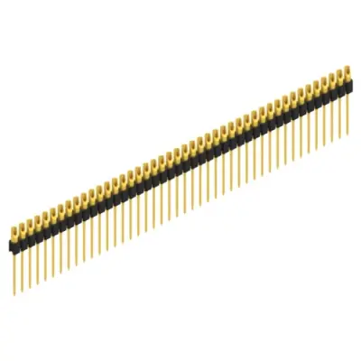 Pin header, 44 pole, pitch 2.54 mm, straight, black, MK 10 44 G - 1