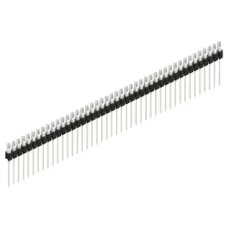 Pin header, 44 pole, pitch 2.54 mm, straight, black, MK 10 44 Z