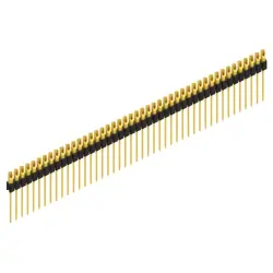 Pin header, 45 pole, pitch 2.54 mm, straight, black, MK 10 45 G