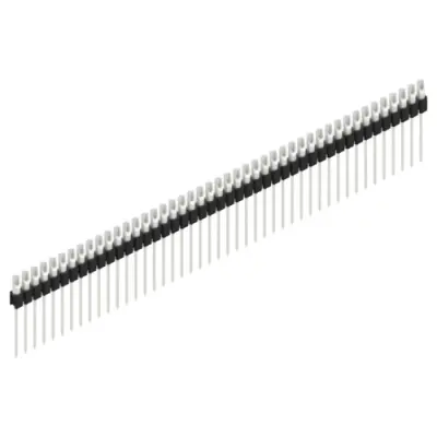 Pin header, 45 pole, pitch 2.54 mm, straight, black, MK 10 45 Z - 1