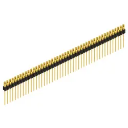 Pin header, 46 pole, pitch 2.54 mm, straight, black, MK 10 46 G
