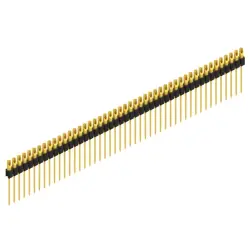 Pin header, 47 pole, pitch 2.54 mm, straight, black, MK 10 47 G