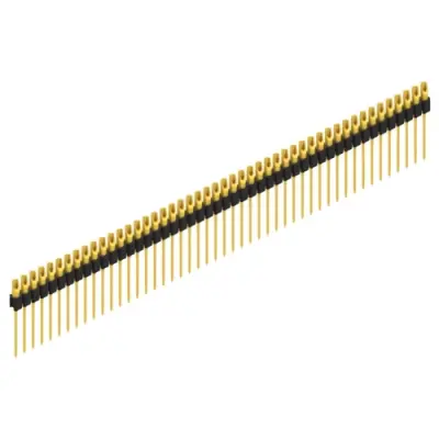 Pin header, 48 pole, pitch 2.54 mm, straight, black, MK 10 48 G - 1