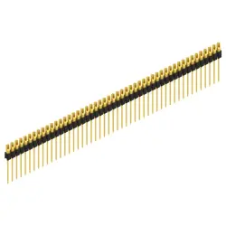 Pin header, 49 pole, pitch 2.54 mm, straight, black, MK 10 49 G