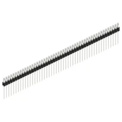 Pin header, 49 pole, pitch 2.54 mm, straight, black, MK 10 49 Z