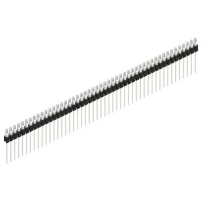 Pin header, 49 pole, pitch 2.54 mm, straight, black, MK 10 49 Z - 1