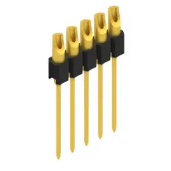 Pin header, 5 pole, pitch 2.54 mm, straight, black, MK 10 5 G