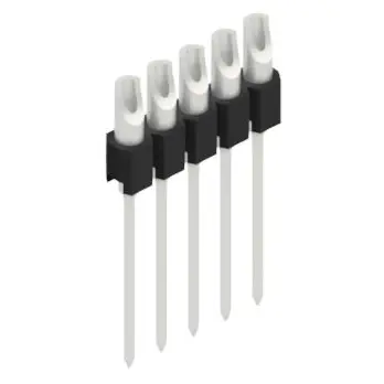 Pin header, 5 pole, pitch 2.54 mm, straight, black, MK 10 5 Z - 1