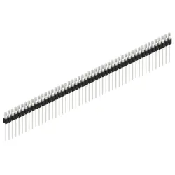Pin header, 50 pole, pitch 2.54 mm, straight, black, MK 10 50 Z