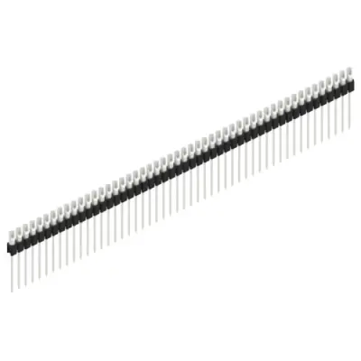 Pin header, 50 pole, pitch 2.54 mm, straight, black, MK 10 50 Z - 1