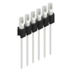 Pin header, 6 pole, pitch 2.54 mm, straight, black, MK 10 6 Z