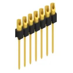 Pin header, 7 pole, pitch 2.54 mm, straight, black, MK 10 7 G