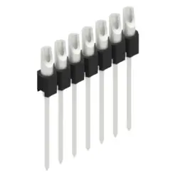 Pin header, 7 pole, pitch 2.54 mm, straight, black, MK 10 7 Z