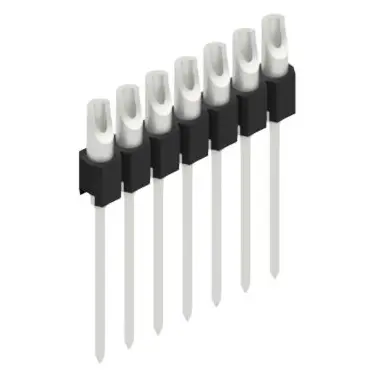 Pin header, 7 pole, pitch 2.54 mm, straight, black, MK 10 7 Z - 1