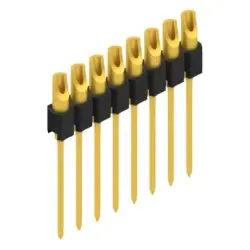 Pin header, 8 pole, pitch 2.54 mm, straight, black, MK 10 8 G