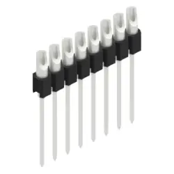 Pin header, 8 pole, pitch 2.54 mm, straight, black, MK 10 8 Z