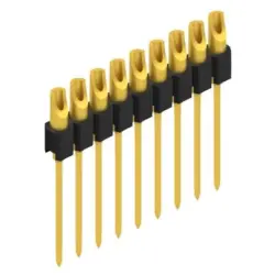 Pin header, 9 pole, pitch 2.54 mm, straight, black, MK 10 9 G