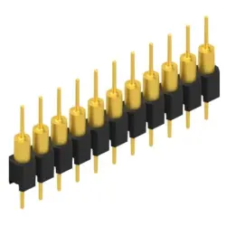 Pin header, 11 pole, pitch 2.54 mm, straight, black, MK 14 X 1 11 G