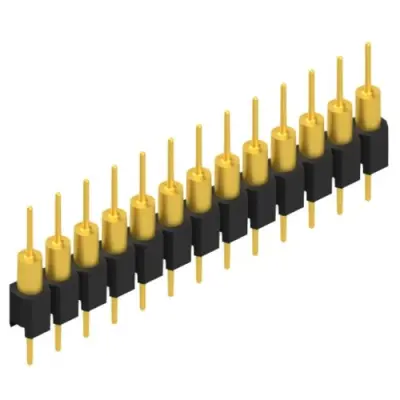 Pin header, 13 pole, pitch 2.54 mm, straight, black, MK 14 X 1 13 G - 1