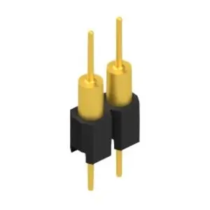 Pin header, 2 pole, pitch 2.54 mm, straight, black, MK 14 X 1 2 G - 1