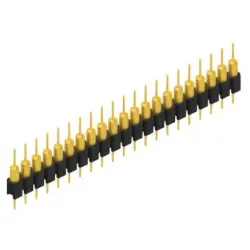 Pin header, 21 pole, pitch 2.54 mm, straight, black, MK 14 X 1 21 G
