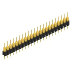 Pin header, 22 pole, pitch 2.54 mm, straight, black, MK 14 X 1 22 G