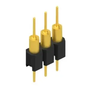 Pin header, 3 pole, pitch 2.54 mm, straight, black, MK 14 X 1 3 G - 1