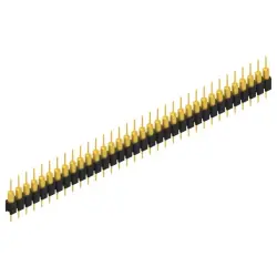 Pin header, 34 pole, pitch 2.54 mm, straight, black, MK 14 X 1 34 G