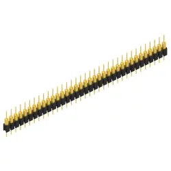 Pin header, 35 pole, pitch 2.54 mm, straight, black, MK 14 X 1 35 G