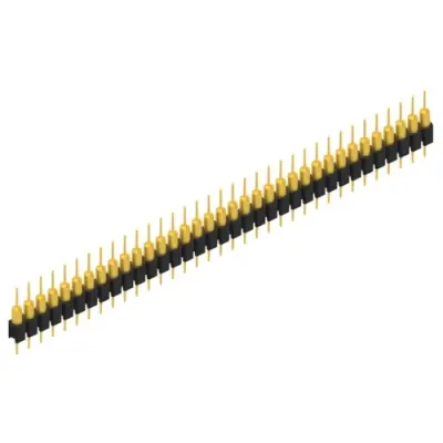 Pin header, 35 pole, pitch 2.54 mm, straight, black, MK 14 X 1 35 G - 1
