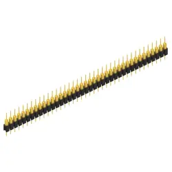 Pin header, 39 pole, pitch 2.54 mm, straight, black, MK 14 X 1 39 G