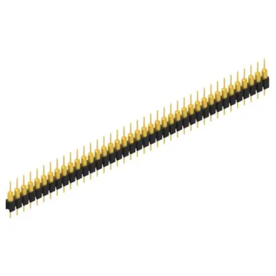 Pin header, 39 pole, pitch 2.54 mm, straight, black, MK 14 X 1 39 G - 1