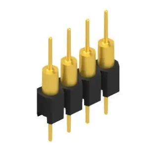Pin header, 4 pole, pitch 2.54 mm, straight, black, MK 14 X 1 4 G - 1